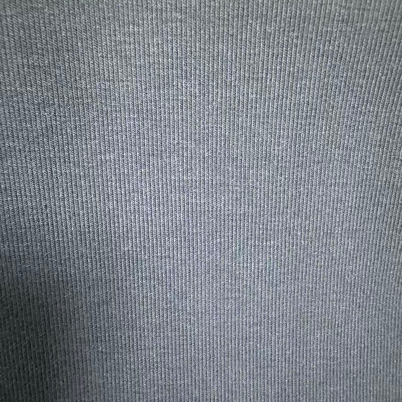 1X1 Cotton-Spandex Ribbed Stretch Fabric